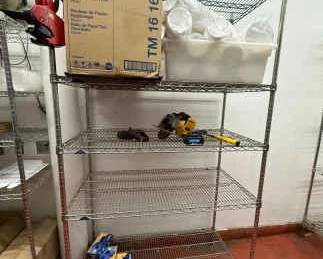 DBB591 Metro Shelving Unit with Miscellaneous Supplies