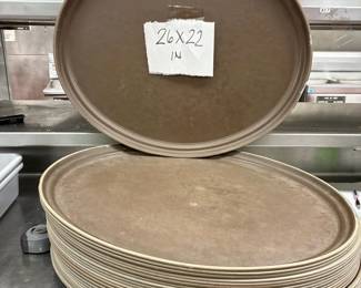 DBB354 Lot Commercial Grade Serving Platter 26x22 In