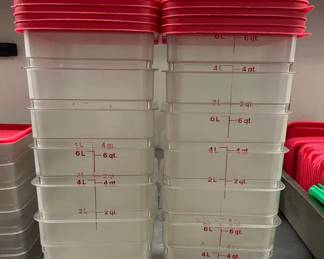 DBB423 - (12)Cambro 6 Qt Food Storage Containers With Lids