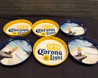 DBB177 Set of 6 Corona Beer Serving Trays - Corona Extra & Corona Light