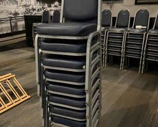 DBB729- (8) Metal Polyurethane Foam Pad Chairs