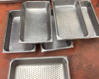 DBB527 Ten 4” Stainless Steel Perforated Pans