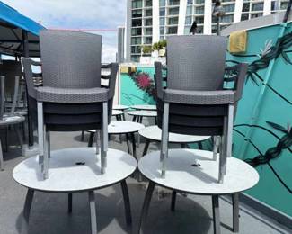 DBB801 Commercial Grade Patio Table And Chairs Set (X2)