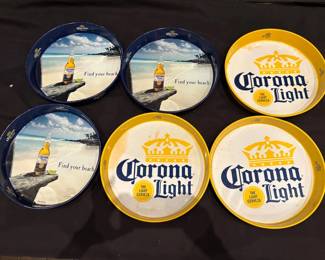 DBB180 Set of 6 Corona Beer Serving Trays - Corona Extra & Corona Light