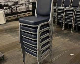 DBB726- (6) Metal Polyurethane Foam Pad Chairs