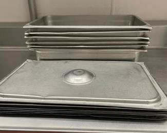 DBB400 - (6) Stainless Steel 21” Long Service Pans With Lids