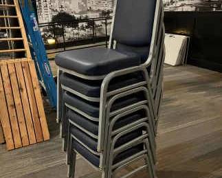 DBB705- (6) Metal Polyurethane Foam Pad Chairs