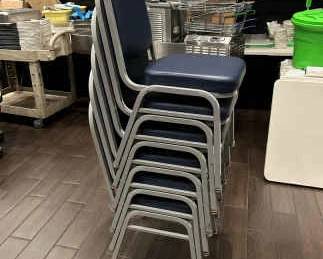 DBB006- 6 Metal Polyurethane Foam Pad Chairs