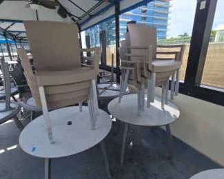 DBB800 Laminate Finished Composition Wood Table With Four Metal Legs