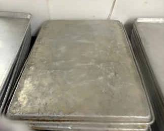 DBB378 Lot of 10 Commercial 18" x 26" Aluminum Baking Sheet Pan