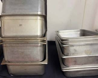 DBB404 Commercial Grade Stainless Steel Pans 6” (4) 4” (4)