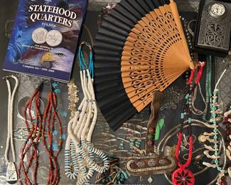 Contemporary southwestern style and several artisan pieces, too.