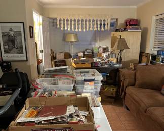 Did I mention the craft room? In that back corner is a 2 door craft storage cabinet filled with drawers that are perfect for storing your projects and supplies.