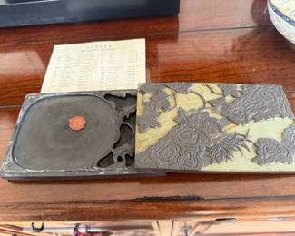 Antique Chinese Box with Paperwork