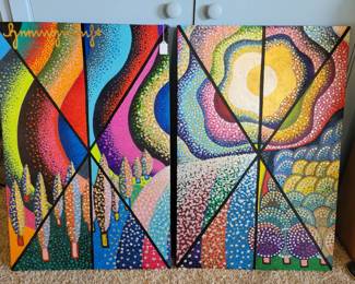 Diptych Painting. 