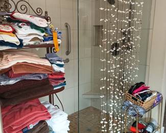 Linens and shell curtain