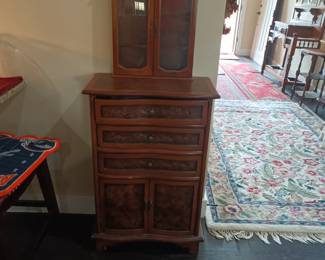 Antique chest with knick knack display