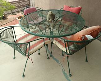 Wrought iron patio set