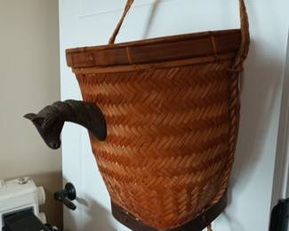 Horse head basket. Don't look inside