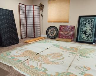 Asian Screens, woven mats and tables