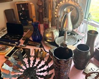 Fenton Carnival Glass, Vintage Vases, Vessels, Artwork
