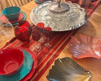 Table and Chairs, Dishes,