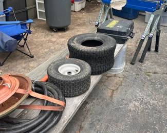 All sorts of Tools, Gardening Supplies, Statues, Pots, Grill, 2 Rolling Tool Chest