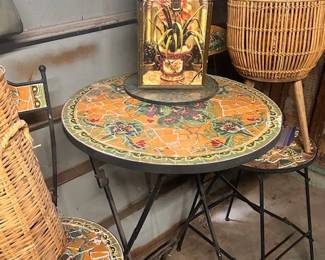 Nice Outdoor Tiled Table and Chairs