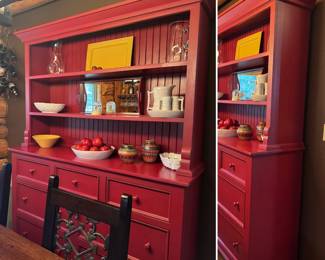Large kitchen hutch - bold red color