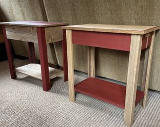 Hand crafted rustic side tables