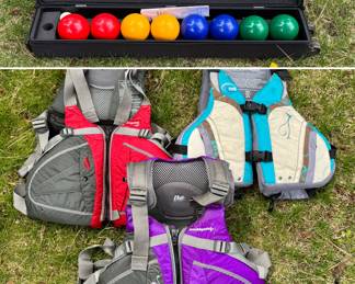 Bocci ball and life jackets