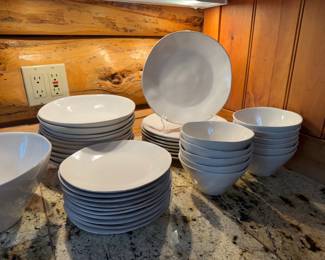 Large set of "Crate & Barrel" dishes
