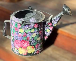 Hand painted watering can