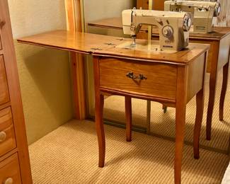 Nelco sewing machine in compact cabinet