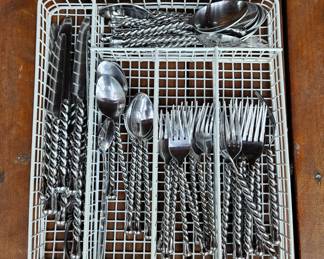 Silverware with a twisted handle