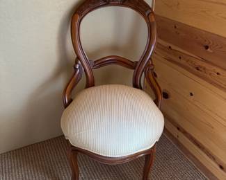 Victorian chair w/striped seat