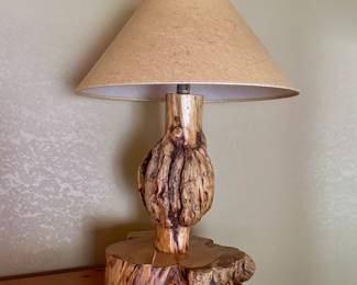 Chunky juniper side lamp