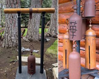Hand crafted bell yard deco