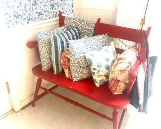 Vintage red bench