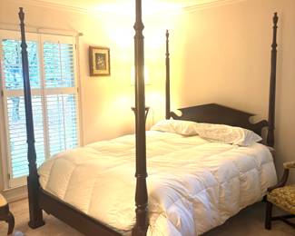 Mahogany four post queen bed