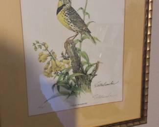 S Nakamura bird prints signed