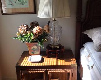 Mid century end tables and head board