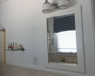 Vanity mirror; vanity lights