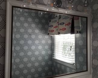 Vanity mirror; vanity lights
