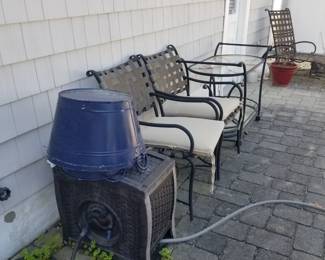 Hose reel; patio furniture