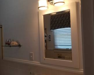 Vanity mirror; vanity lights