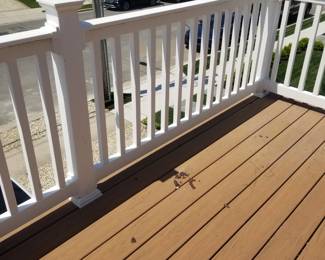 Vinyl railing; Trex decking