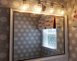 Vanity mirror; vanity lights