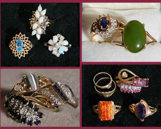 Gold and Sterling Rings