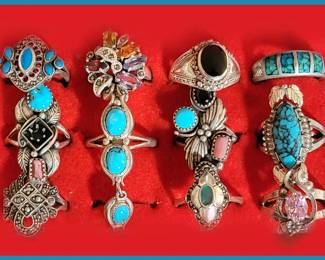 Vintage Sterling Rings; Just a Small Sample